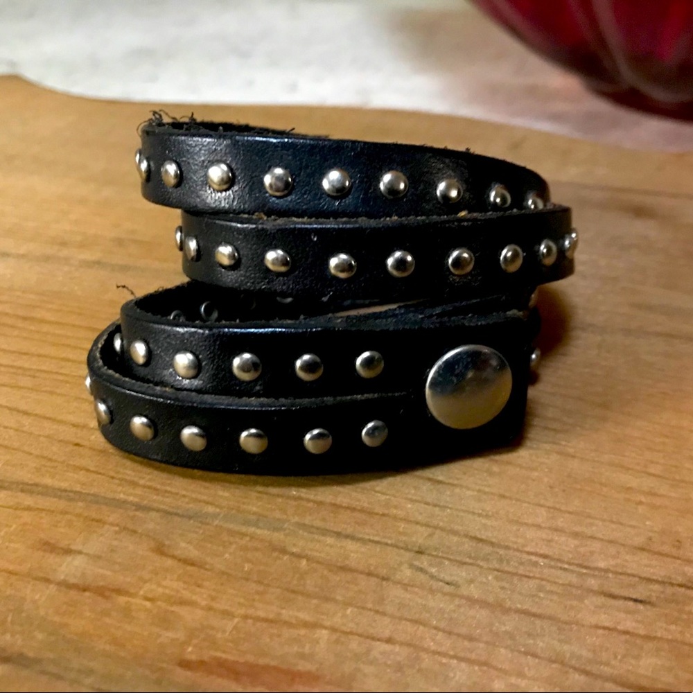 YIK FUNG  double leather bracelet